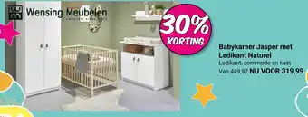 Van Asten BabySuperstore Wensing Meubelen Bebykamer Jasper met ledikant naturel aanbieding