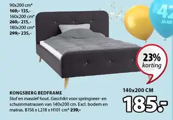 Jysk Kongsberg bedframe 140x200 cm aanbieding