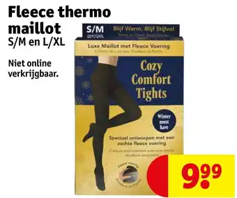 Kruidvat Fleece thermo maillot S/M en L/XL aanbieding