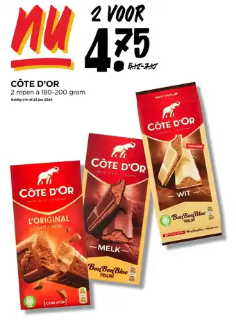 Jumbo CÔTE D'OR 180-200 gram aanbieding