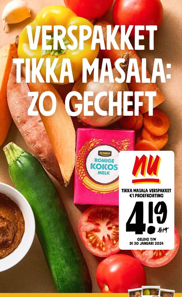 TIKKA MASALA VERSPAKKET aanbieding bij Jumbo