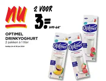 Jumbo OPTIMEL DRINKYOGHURT 1LITER aanbieding