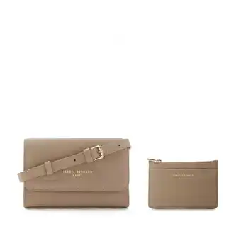 Douglas Isabel bernard isabel bernard cadeau d'isabel dames crossbody tas leer - taupe aanbieding