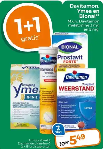 Trekpleister Davitamon, Ymea en Bional aanbieding