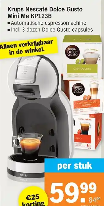 Albert Heijn Krups Nescafé Dolce Gusto Mini Me KP123B aanbieding