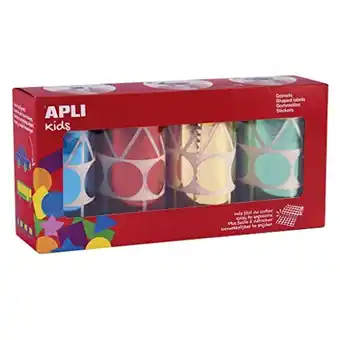 Amazon Apli kids 19191 – verpakking met 4 rollen metallic gummibeertjes, 27 mm, blauw, rood, geel en groen aanbieding