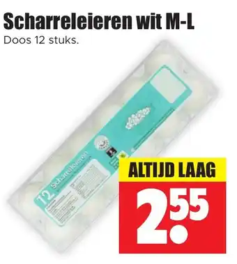 Dirk Scharreleieren wit M-L aanbieding