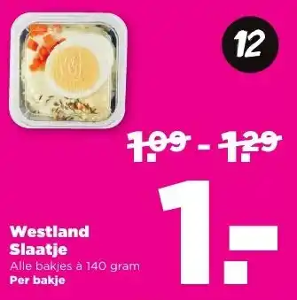 PLUS Westland Slaatje 140g aanbieding