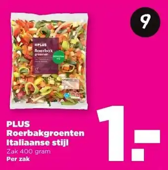 PLUS PLUS Roerbakgroenten Italiaanse stijl 400g aanbieding