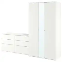 IKEA Vihals Kledingkastcombinatie, wit, 245x57x200 cm aanbieding