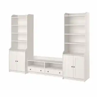 IKEA Hauga Tv-/opbergcombinatie, wit, 277x46x199 cm aanbieding