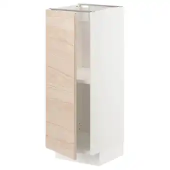 IKEA Metod Onderkast met planken, wit/askersund licht essenpatroon, 30x37 cm aanbieding