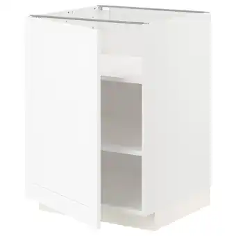 IKEA Metod Onderkast met planken, wit Enköping/wit houteffect, 60x60 cm aanbieding