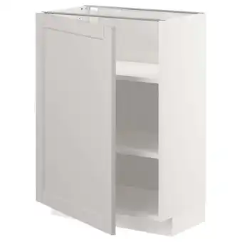 IKEA Metod Onderkast met planken, wit/lerhyttan lichtgrijs, 60x37 cm aanbieding