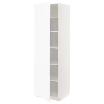 IKEA Metod Hoge kast met planken, wit Enköping/wit houteffect, 60x60x200 cm aanbieding