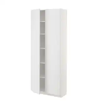 IKEA Metod Hoge kast met planken, wit/stensund wit, 80x37x200 cm aanbieding