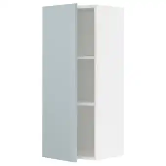 IKEA Metod Bovenkast met planken, wit/kallarp licht grijsblauw, 40x100 cm aanbieding