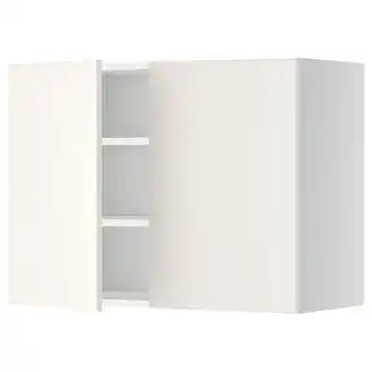 IKEA Metod Bovenkast met planken/2 deuren, wit/veddinge wit, 80x60 cm aanbieding