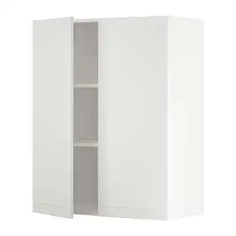 IKEA Metod Bovenkast met planken/2 deuren, wit/stensund wit, 80x100 cm aanbieding