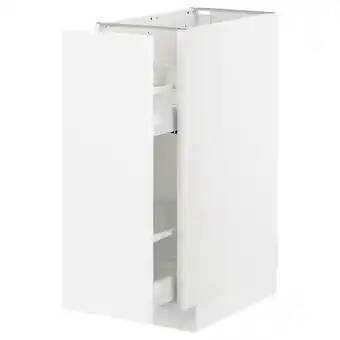 IKEA Metod Onderkast m uittrekbare inrichting, wit/veddinge wit, 30x60 cm aanbieding