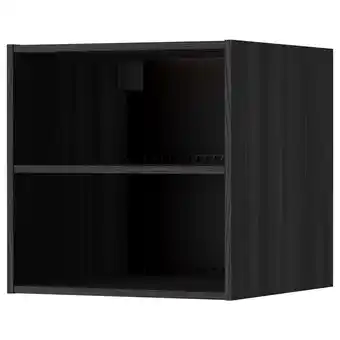 IKEA Metod Extra bovenkast koelkast/oven, houteffect zwart, 60x60x60 cm aanbieding