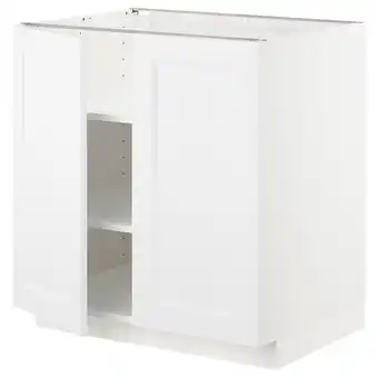 IKEA Metod Onderkast met plank/2 deuren, wit/axstad mat wit, 80x60 cm aanbieding