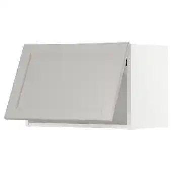 IKEA Metod Bovenkast horizontaal, wit/lerhyttan lichtgrijs, 60x40 cm aanbieding
