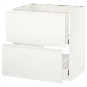 IKEA Metod / maximera Onderkast spoelbak+2 front/2 lades, wit/voxtorp mat wit, 80x60 cm aanbieding