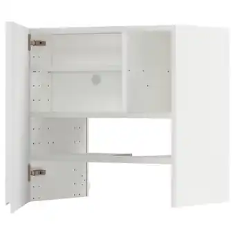 IKEA Metod bovenkast v afzuigkap&plank/deur, wit/voxtorp hoogglans/wit, 60x60 cm aanbieding