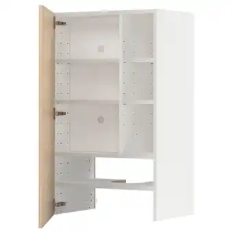 IKEA Metod bovenkast v afzuigkap&plank/deur, wit/askersund licht essenpatroon, 60x100 cm aanbieding