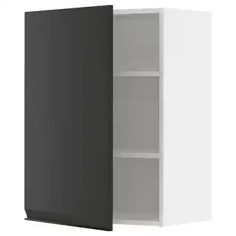 IKEA Metod bovenkast met planken, wit/upplöv mat antraciet, 60x80 cm aanbieding