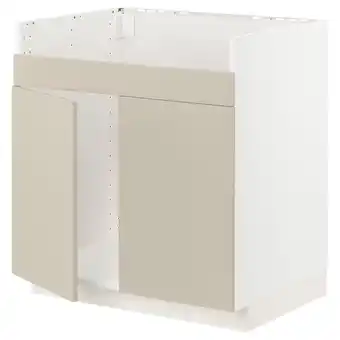 IKEA Metod onderkast voor spoelbak havsen&2bak, wit/havstorp beige, 80x60 cm aanbieding