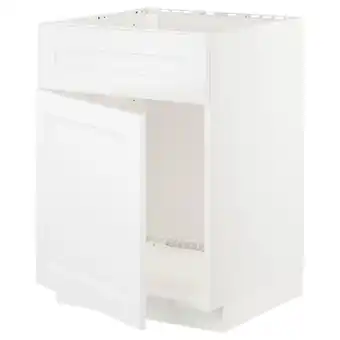 IKEA Metod onderkast v spoelb m deur/front, wit/axstad mat wit, 60x60 cm aanbieding