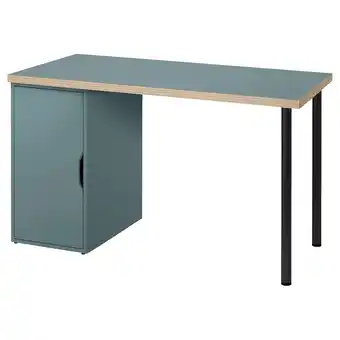 IKEA Lagkapten / alex Bureau, grijsturkoois/zwart, 120x60 cm aanbieding