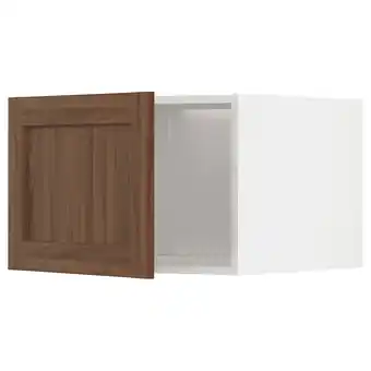 IKEA Metod Bovenkast voor koelkast/vriezer, wit Enköping/bruin walnootpatroon, 60x40 cm aanbieding