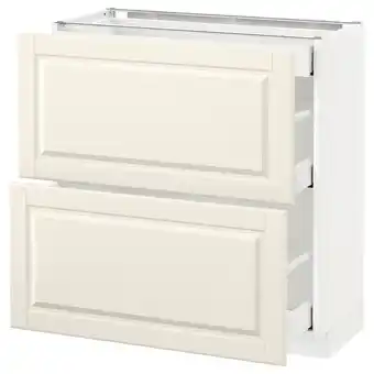 IKEA Metod / maximera Onderkast m 2front/3lades, wit/bodbyn ecru, 80x37 cm aanbieding