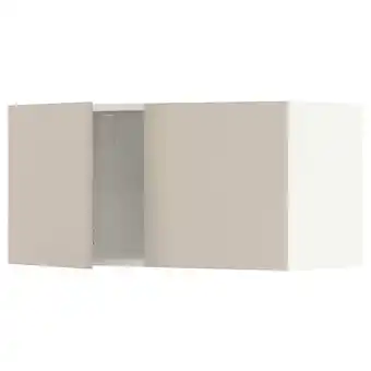 IKEA Metod Bovenkast met 2 deuren, wit/havstorp beige, 80x40 cm aanbieding