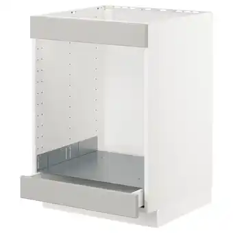 IKEA Metod / maximera Onderkast kookplaat+oven m la, wit/lerhyttan lichtgrijs, 60x60 cm aanbieding