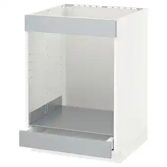 IKEA Metod Onderkast kookplaat+oven m la, wit/veddinge grijs, 60x60 cm aanbieding