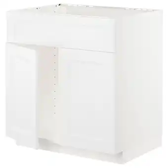 IKEA Metod onderkast v spoelb m 2 deuren/front, wit/axstad mat wit, 80x60 cm aanbieding