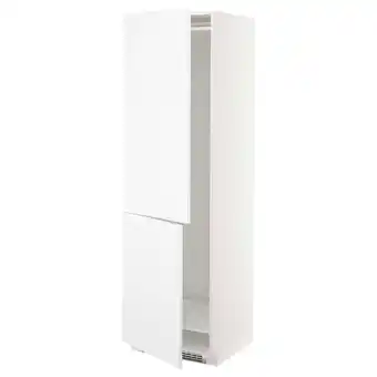 IKEA Metod hoge kast koelkast of vriezer 2 deu, wit/axstad mat wit, 60x60x200 cm aanbieding
