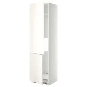 IKEA Metod hoge kast koelkast/vriezer&2 deuren, wit/veddinge wit, 60x60x220 cm aanbieding