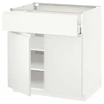 IKEA Metod / maximera onderkast met lade/2 deuren, wit/voxtorp mat wit, 80x60 cm aanbieding