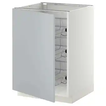 IKEA Metod onderkast met draadmanden, wit/veddinge grijs, 60x60 cm aanbieding