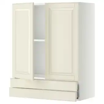 IKEA Metod / maximera bovenkast met 2 deuren/2 lades, wit/bodbyn ecru, 80x100 cm aanbieding