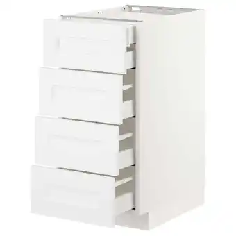 IKEA Metod / maximera onderkast 4 front/2 lage/3 m lades, wit/axstad mat wit, 40x60 cm aanbieding