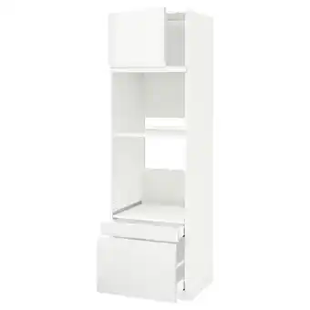 IKEA Metod / maximera hoge kast oven/combimag deur/2la, wit/voxtorp mat wit, 60x60x200 cm aanbieding