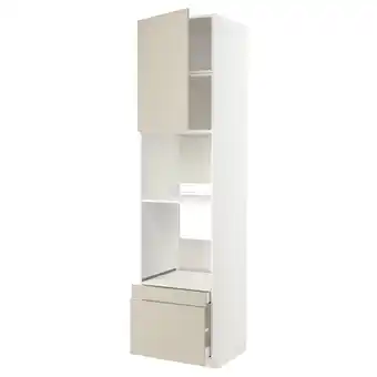 IKEA Metod / maximera hoge kast oven/combimag deur/2la, wit/havstorp beige, 60x60x240 cm aanbieding