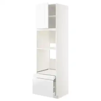 IKEA Metod / maximera hoge kast oven/combimag deur/2la, wit/voxtorp hoogglans/wit, 60x60x220 cm aanbieding