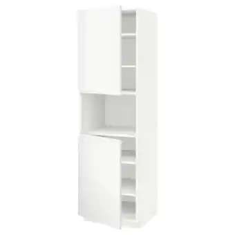 IKEA Metod hoge kast magn m 2deur/plank, wit/voxtorp mat wit, 60x60x200 cm aanbieding